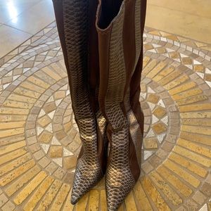 Carlos Santana Brown Snake Skin Boot